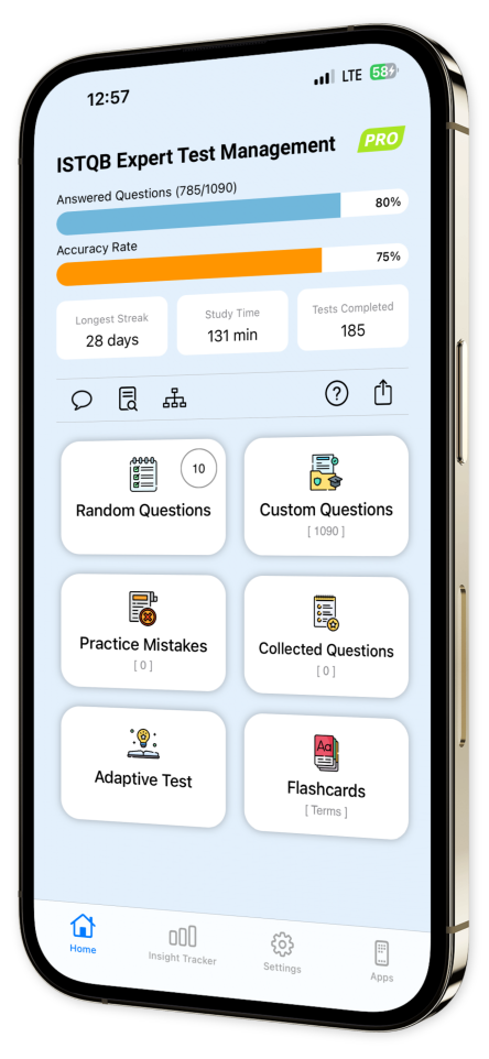 ISTQB Expert Test Management app screenshot two